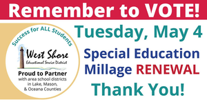 Reminder! Special Education Millage Election TOMORROW! 